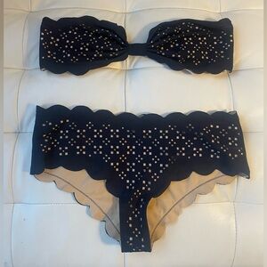 NWOT MARYSIA scalloped swim bikini size s!